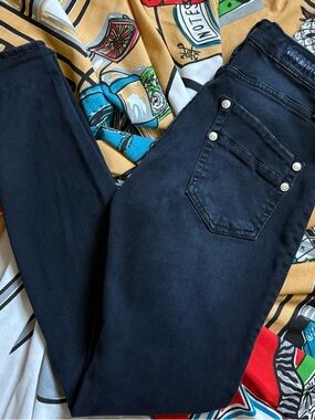 Women's Rock & Republic black faded skinny jeans 8 29x30